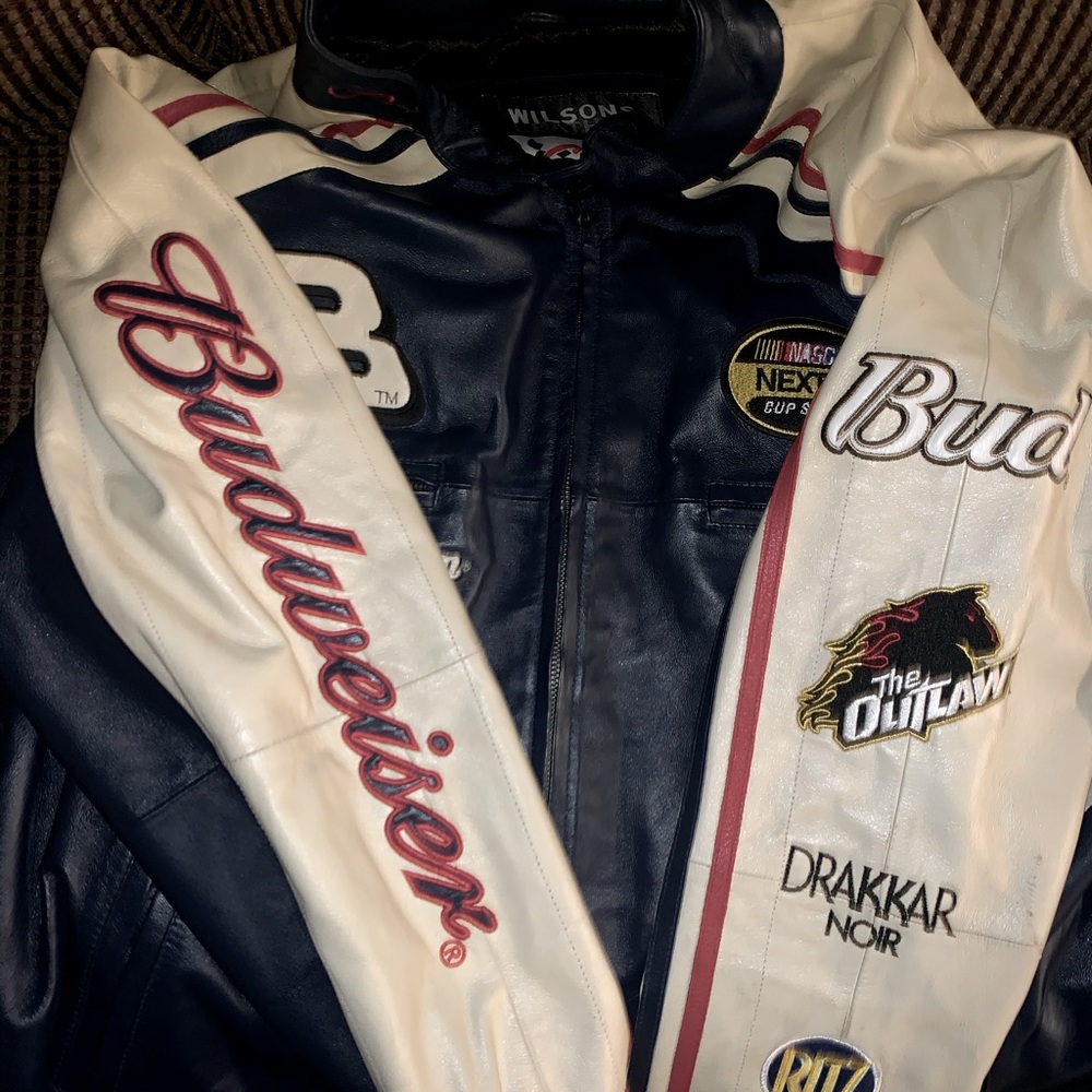Nascar leather Dale Earnhardt Budweiser Jacket